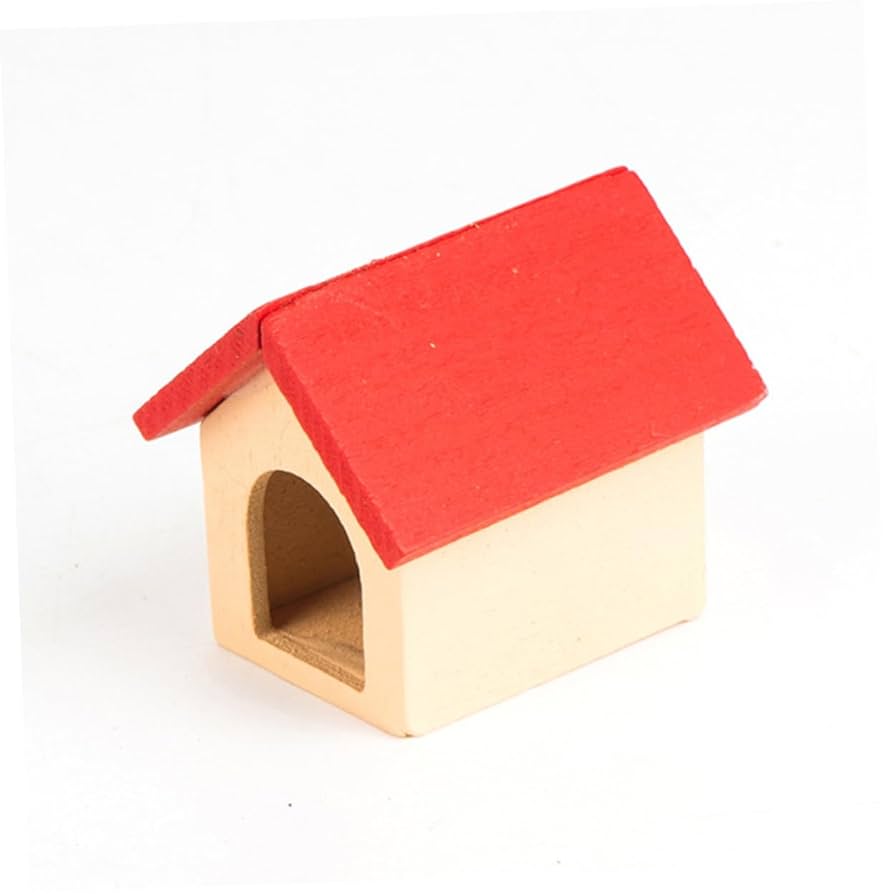 犬小屋　ミニチュア Amazon.co.jp: EXCEART ミニ木製犬小屋 ミニチュア犬小屋